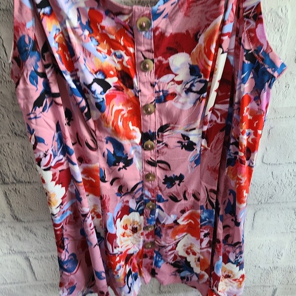 Torrid Floral Pink Challis Seamed Cami NWT Size 1X - Picture 4 of 10